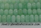 CBJ65 15.5 inches 5*8mm faceted rondelle jade gemstone beads