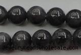 CBJ651 15.5 inches 8mm round black jade beads wholesale