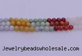 CBJ663 15.5 inches 10mm round mixed jade beads wholesale