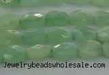 CBJ67 15.5 inches 6*8mm faceted oval jade gemstone beads