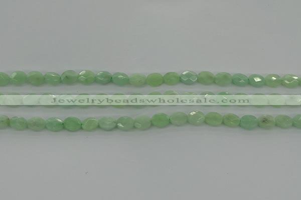 CBJ68 15.5 inches 7*9mm faceted oval jade gemstone beads