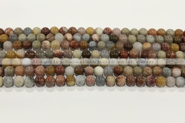 CBJ740 15.5 inches 6mm round petrified wood jade gemstone beads wholesale