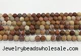 CBJ741 15.5 inches 8mm round petrified wood jade gemstone beads wholesale