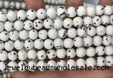 CBJ747 15.5 inches 8mm round dalmatian jade gemstone beads wholesale