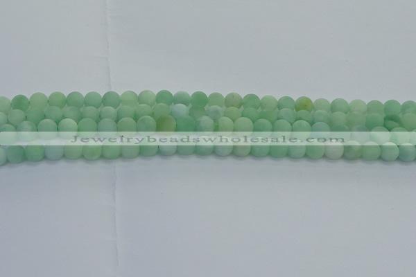 CBJ81 15.5 inches 6mm round matte jade gemstone beads wholesale