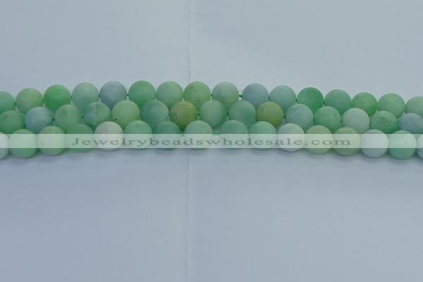 CBJ83 15.5 inches 10mm round matte jade gemstone beads wholesale