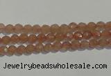 CBQ08 15.5 inches 6mm faceted round strawberry quartz beads