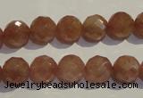 CBQ10 15.5 inches 10mm faceted round strawberry quartz beads