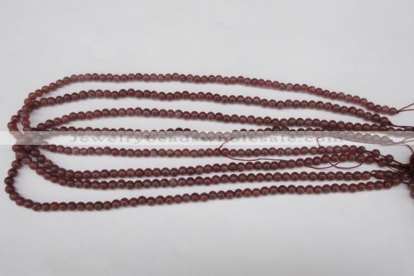 CBQ200 15.5 inches 4mm round strawberry quartz beads wholesale