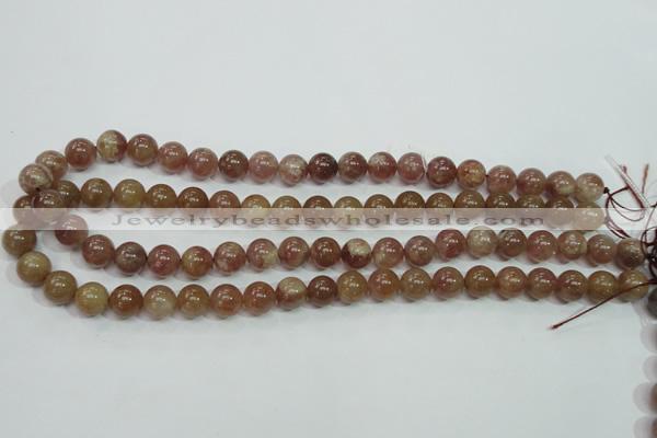 CBQ203 15.5 inches 10mm round strawberry quartz beads wholesale