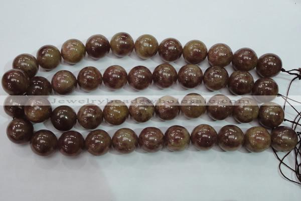 CBQ207 15.5 inches 18mm round strawberry quartz beads wholesale