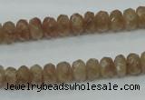 CBQ223 15.5 inches 5*8mm faceted rondelle strawberry quartz beads