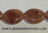 CBQ24 15.5 inches 18*25mm oval strawberry quartz beads wholesale