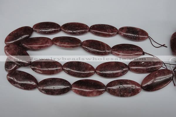 CBQ285 15.5 inches 20*40mm oval strawberry quartz beads