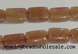 CBQ30 15.5 inches 10*14mm rectangle strawberry quartz beads