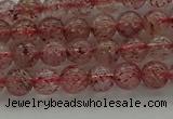 CBQ301 15.5 inches 6mm round natural strawberry quartz beads