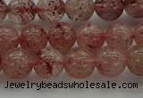 CBQ302 15.5 inches 8mm round natural strawberry quartz beads