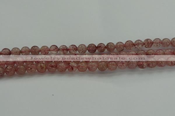 CBQ302 15.5 inches 8mm round natural strawberry quartz beads