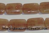 CBQ31 15.5 inches 13*18mm rectangle strawberry quartz beads