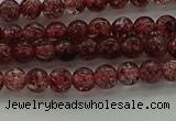 CBQ310 15.5 inches 4mm round natural strawberry quartz beads