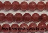 CBQ353 15.5 inches 10mm round natural strawberry quartz beads