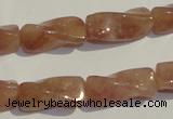 CBQ38 15.5 inches 10*22mm twisted strawberry quartz beads