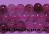 CBQ401 15 inches 6mm round natural strawberry quartz beads