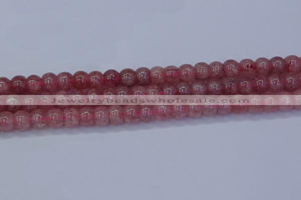 CBQ441 15.5 inches 10*12mm rondelle strawberry quartz beads