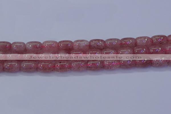 CBQ448 15.5 inches 12*16mm drum strawberry quartz beads