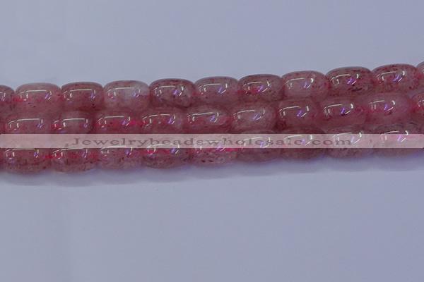 CBQ450 15.5 inches 15*20mm drum strawberry quartz beads