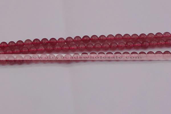 CBQ486 15.5 inches 6mm round strawberry quartz beads wholesale