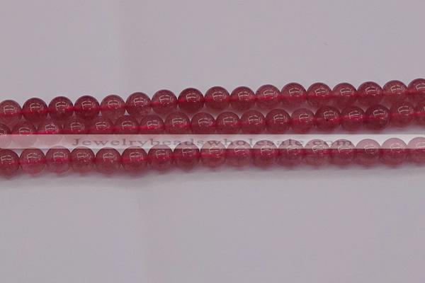 CBQ488 15.5 inches 10mm round strawberry quartz beads wholesale