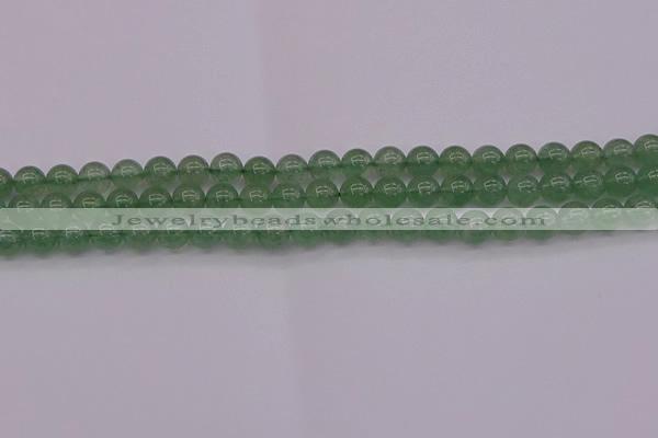 CBQ491 15.5 inches 6mm round green strawberry quartz beads