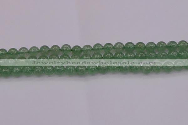 CBQ492 15.5 inches 8mm round green strawberry quartz beads