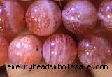 CBQ560 15.5 inches 8mm round golden strawberry quartz beads