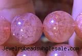 CBQ562 15.5 inches 12mm round golden strawberry quartz beads