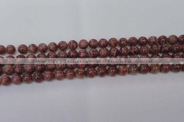 CBQ603 15.5 inches 10mm round natural strawberry quartz beads