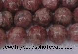 CBQ604 15.5 inches 12mm round natural strawberry quartz beads