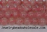 CBQ611 15.5 inches 6mm round natural strawberry quartz beads