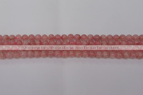 CBQ611 15.5 inches 6mm round natural strawberry quartz beads