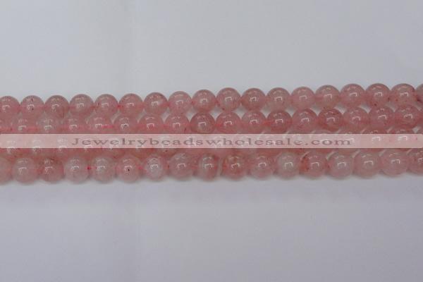 CBQ614 15.5 inches 12mm round natural strawberry quartz beads