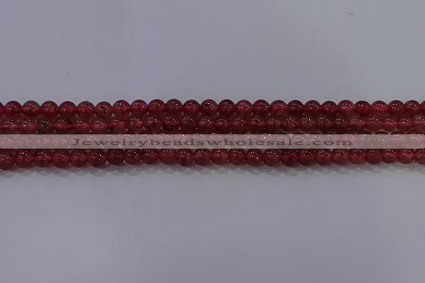 CBQ621 15.5 inches 6mm round strawberry quartz beads wholesale