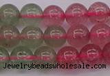 CBQ653 15.5 inches 10mm round mixed strawberry quartz beads