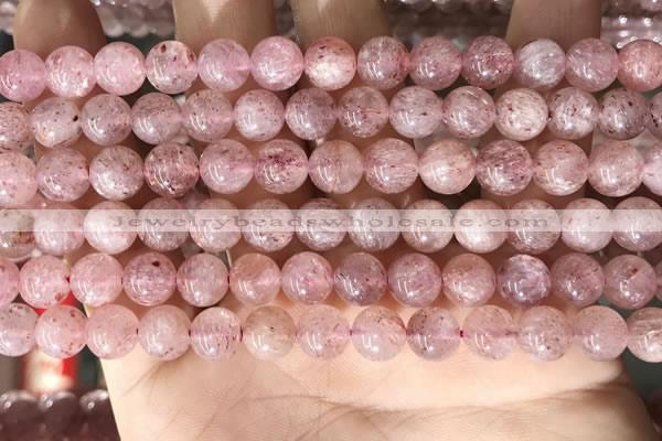 CBQ707 15.5 inches 8mm round strawberry quartz beads wholesale