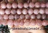 CBQ709 15.5 inches 12mm round strawberry quartz beads wholesale