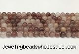 CBQ730 15.5 inches 8mm round strawberry quartz beads wholesale