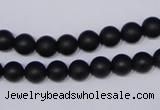 CBS02 15.5 inches 6mm round black stone beads wholesale