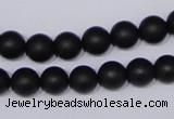 CBS03 15.5 inches 8mm round black stone beads wholesale