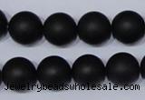 CBS06 15.5 inches 14mm round black stone beads wholesale