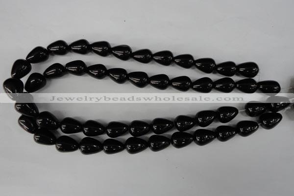 CBS205 15.5 inches 12*16mm teardrop blackstone beads wholesale